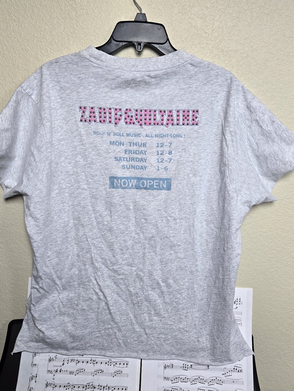 Zadig & Voltaire Tommer HC concert cheetah studded t-shirt M - Picture 6 of 11